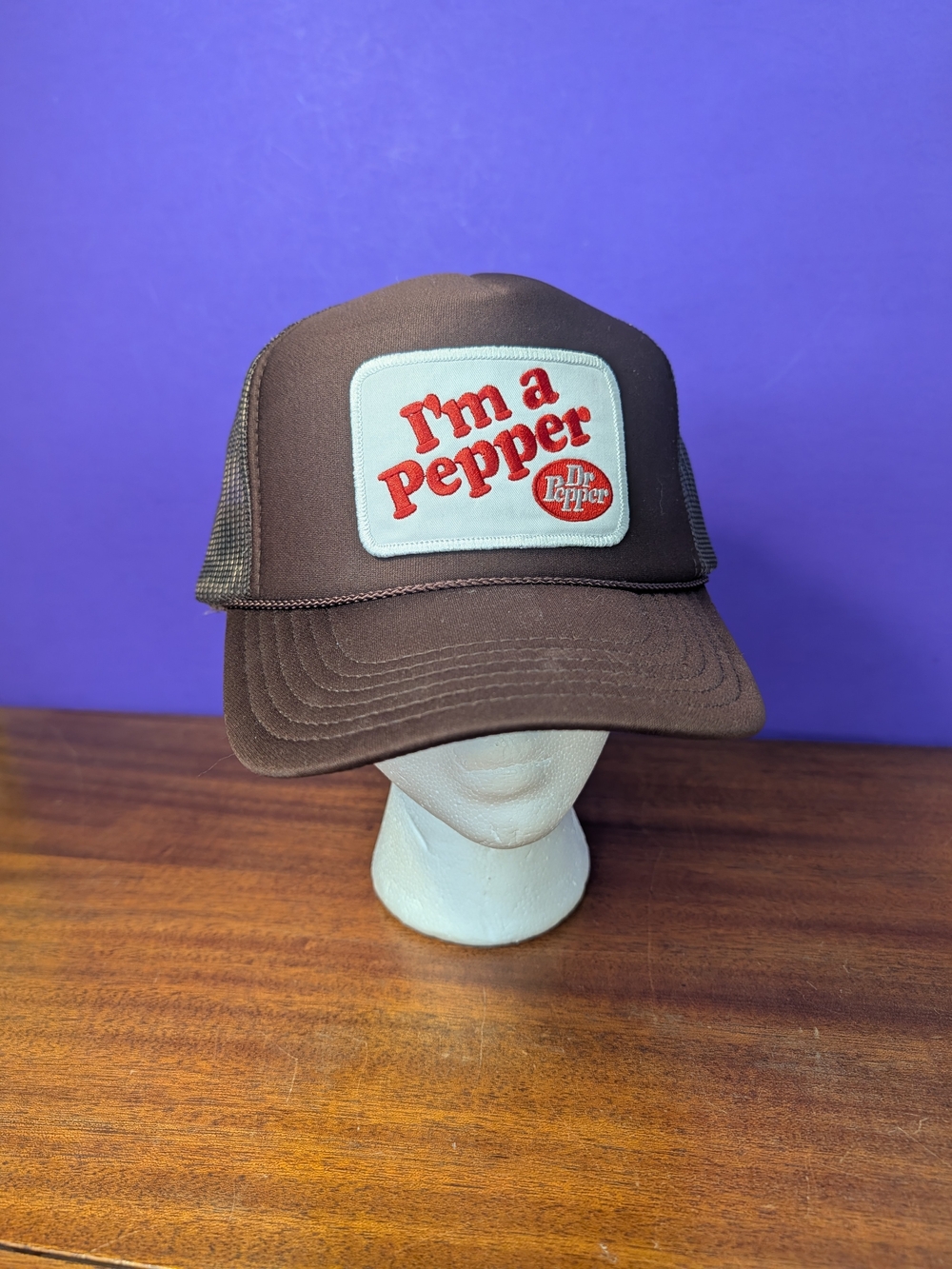 OTTO Brown Trucker Hat with 'I'm a Pepper' Patch